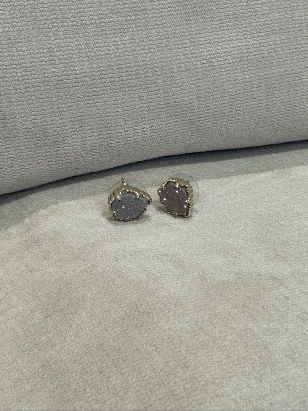 Kendra Scott Silver Druzy Stud Earrings